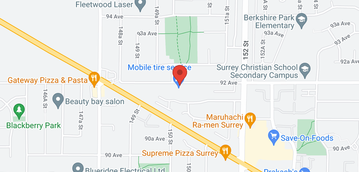 map of 15022 92 AVENUE